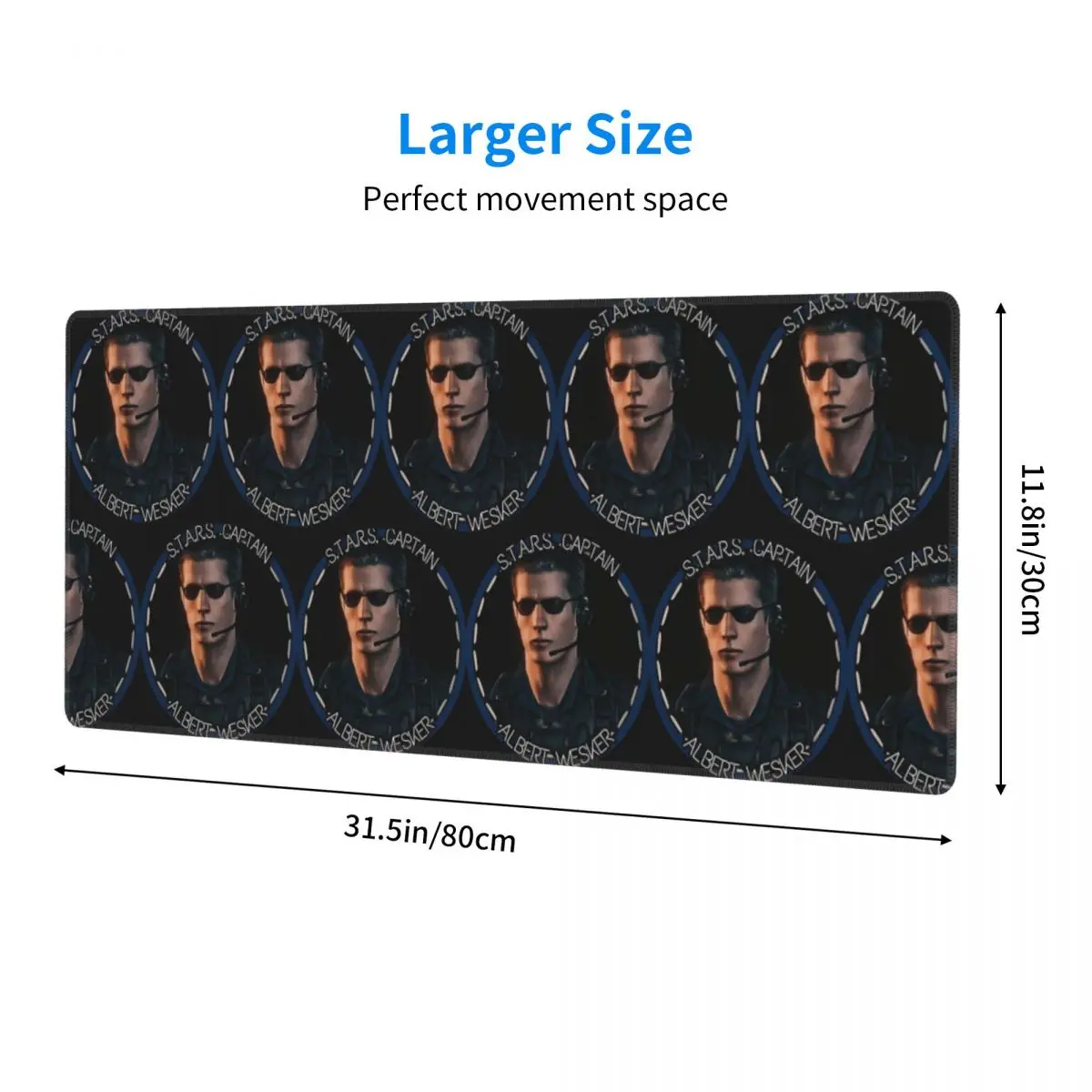 Large Mouse Pad Captain Albert Wesker Gamer PC Laptop Mats Keyboard Carpet Computer Gaming Office Accessories Desk Mat