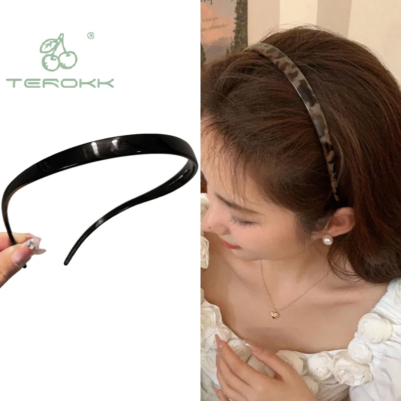 Non-pinch Ear Bone Glasses Frame Shape Hairbands Acetate Headband Trendy Advanced Hair Hoop Summer Temperament Hair Band