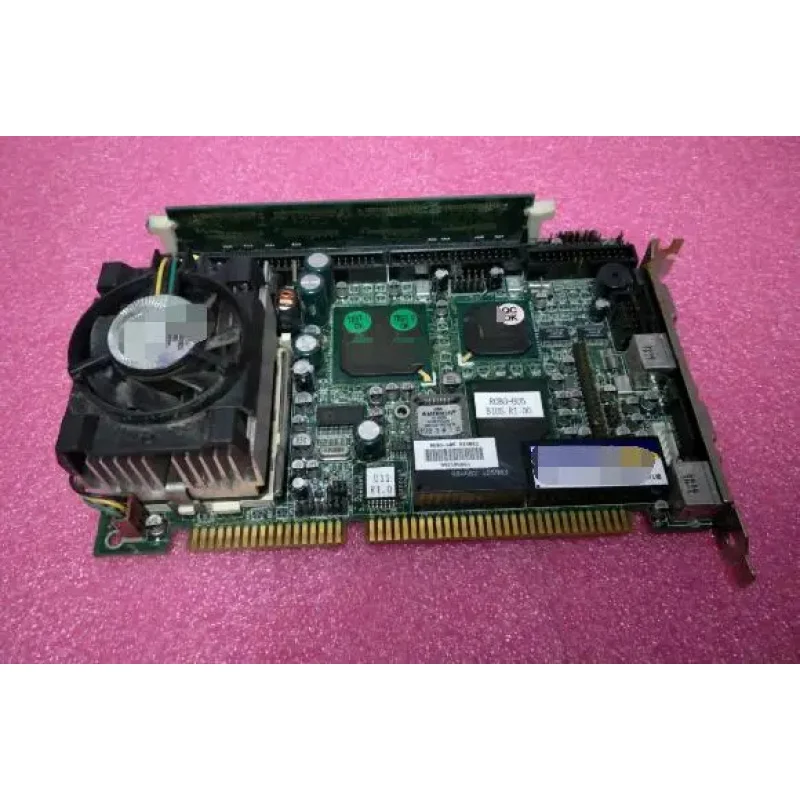 100%OK Original ROBO-605 BIOS R1.02  IPC Board ISA Slot Industrial motherboard Half-Size CPU Card PICMG1.0 With CPU RAM