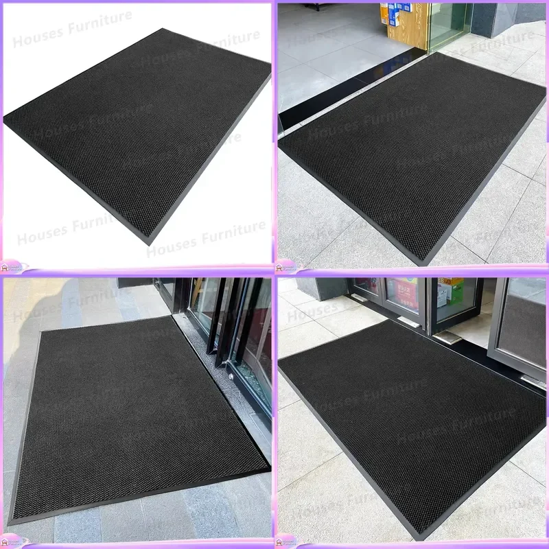 Non Slip Door Mat Indoor Outdoor Entrance Rug Dustproof Floor Mats PP Surface Carpet for Home Kitchen Bathroom Entryway Decor