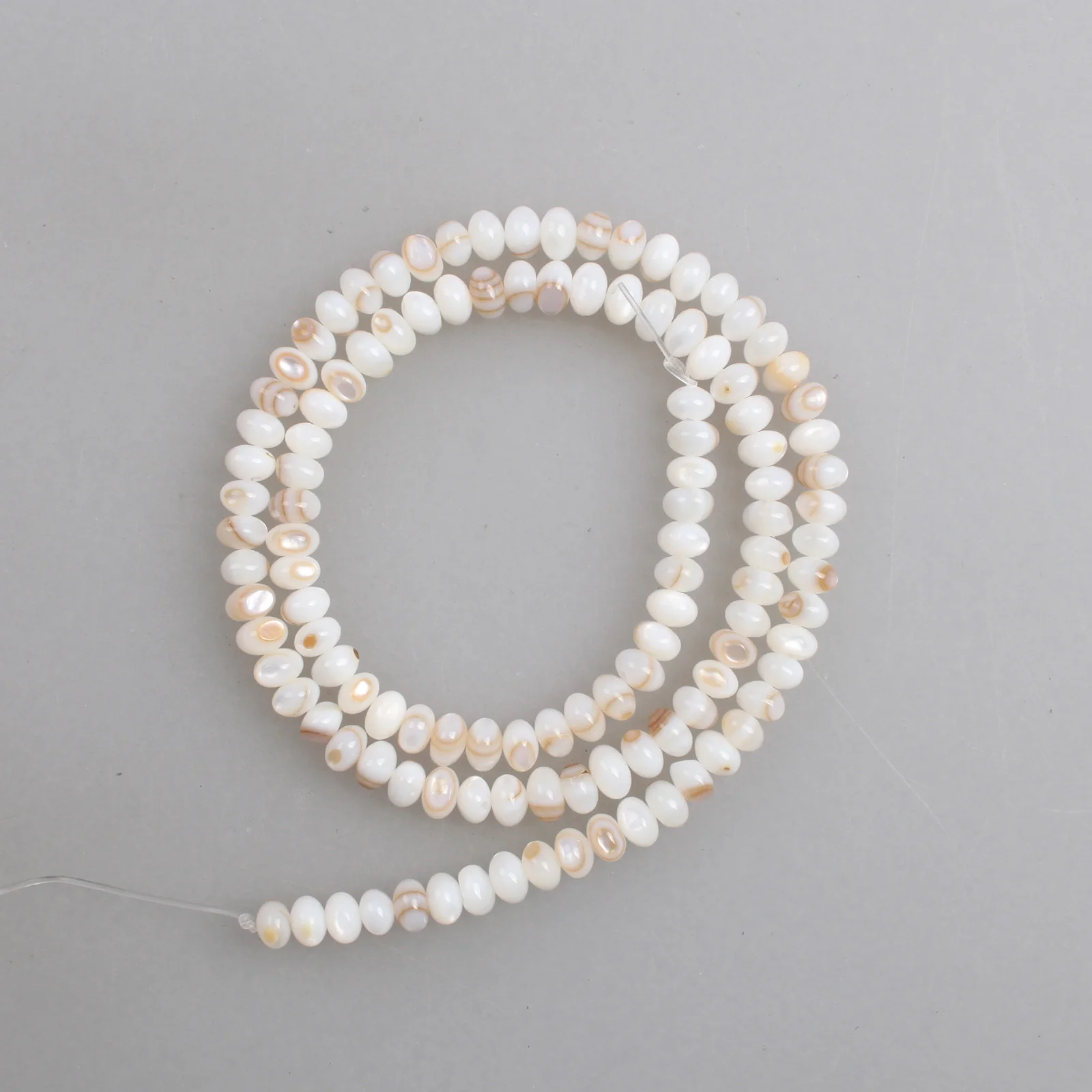 Natural Shell Beads Rondelle Beads Mother of Pearl Shell Loose Beads 3*5mm For Bracelets Necklace Diy Jewelry Making