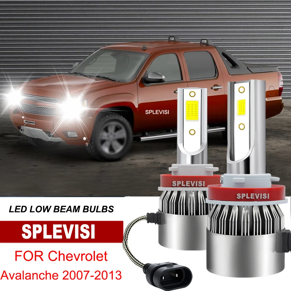 2x H11/8/9 LED Headlight Low Beam Bulbs For Chevrolet Silverado 2500 3500 HD 2007-2019 Colorado 2008-2022 Avalanche 2007-2013