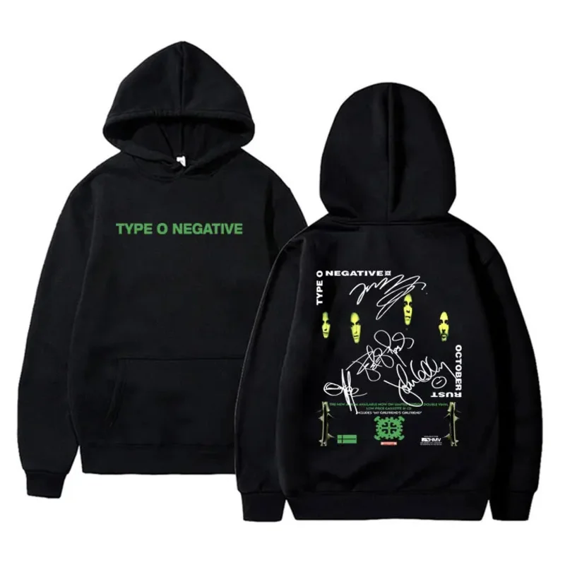 Rock Band Type O Negative October Rust Graphic Hoodie Men Women Fashion Casual Sweatshirt Male Gothic Vintage Oversized Hoodies