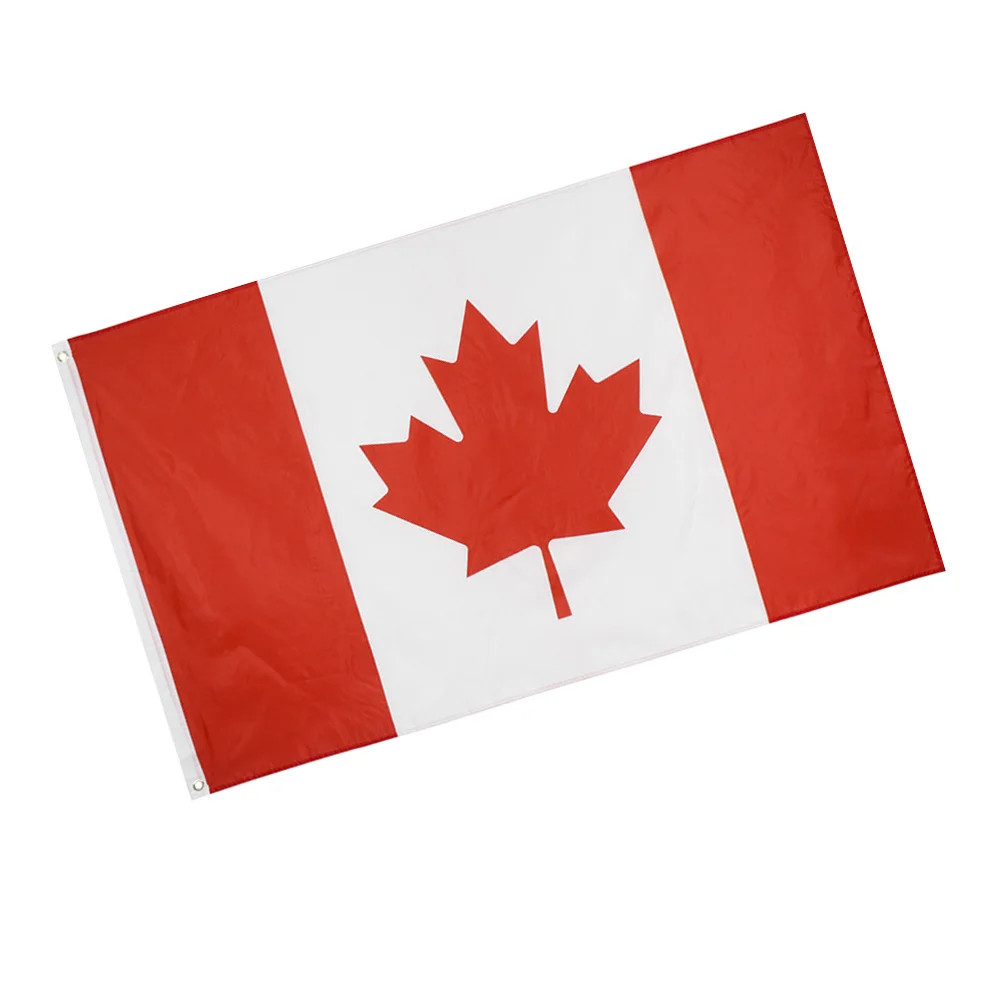 90X150Cm Canada Cheering Polyester Durable Vivid Fade Resistant Hangable For Party Parade Sports Event Decoration National Flag