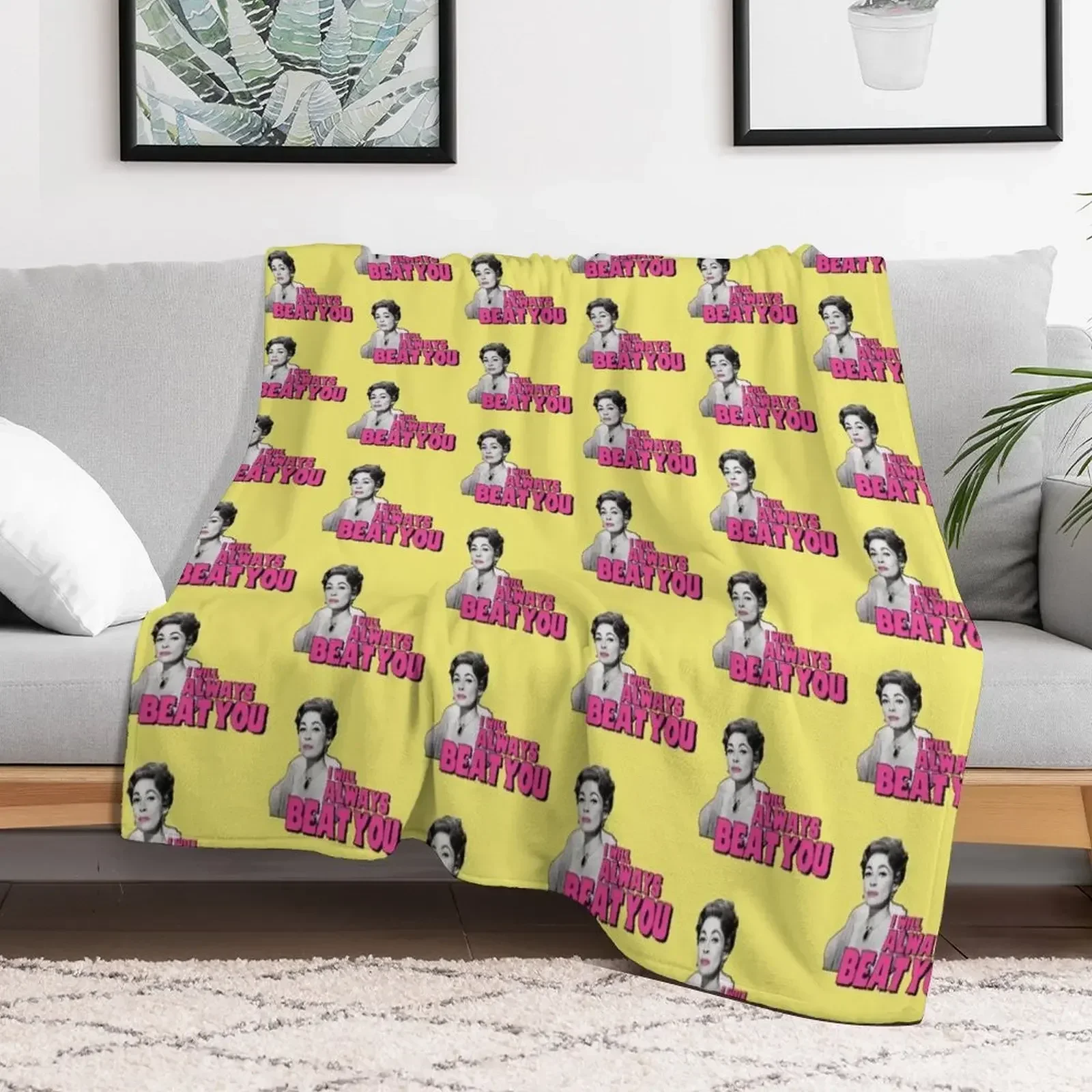 

Mommie Dearest 'Faye Dunaway IS Joan Crawford.. Movie Quote print Throw Blanket Decoratives halloween Sofa Blankets