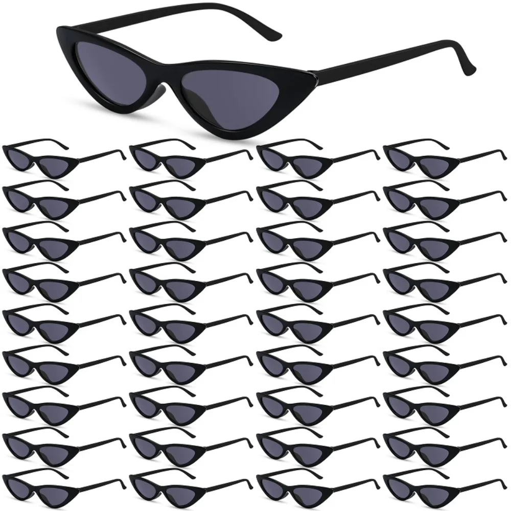 Lunettes de soleil œil de chat vintage, rétro années 90, noires, UV400, pour femmes, cadeaux pour invités de mariage, vente en gros, 5/10/20 pièces