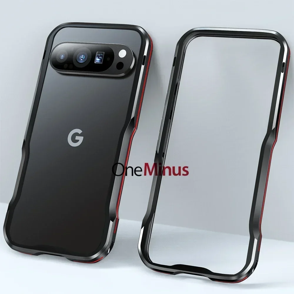 botnax Lightweight Aluminum Metal Frame For Google Pixel 9 Pro XL Case Metal Bumper 8 Pro Shockproof Cover Skin With Camera Lens
