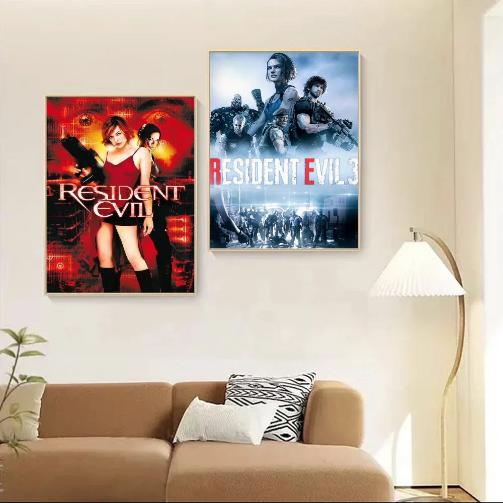 

Classic Resident-Evil Classic Vintage Posters Whitepaper Prints Posters Artwork Kawaii Room Decor
