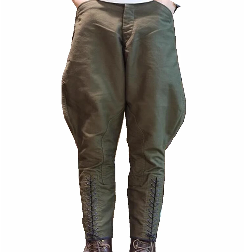 السراويل الفضفاضة الاستعمارية خمر للرجال العسكرية الفارس Castaways زي الشرير الصخرة البنطلونات