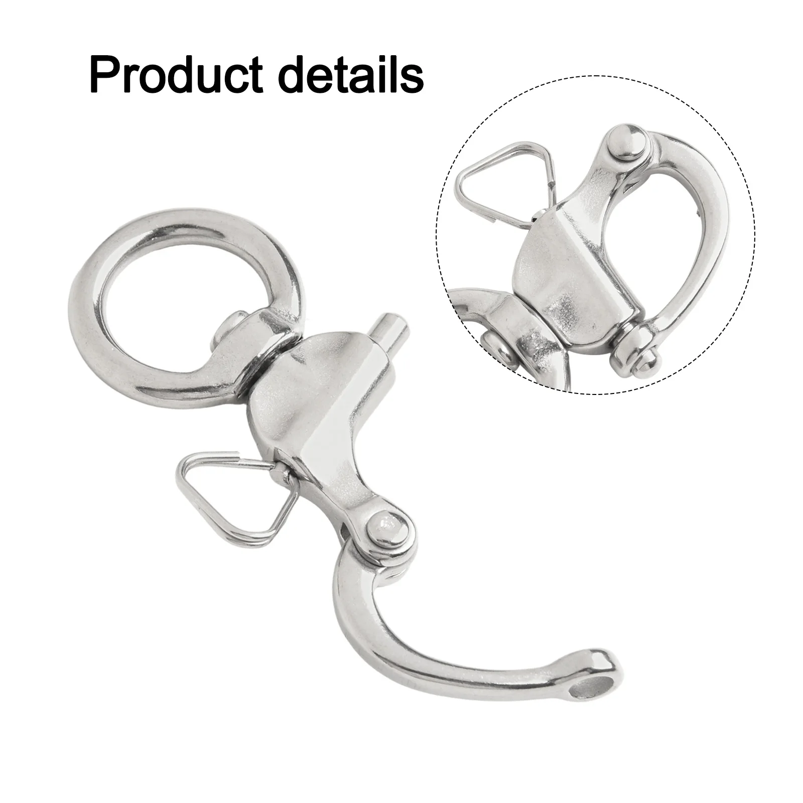Climbing Trips 2.5 Inch Stainless Steel Shackle Compact Snap Shackle For Climbing Marine Rigging 2.5 Inches Length