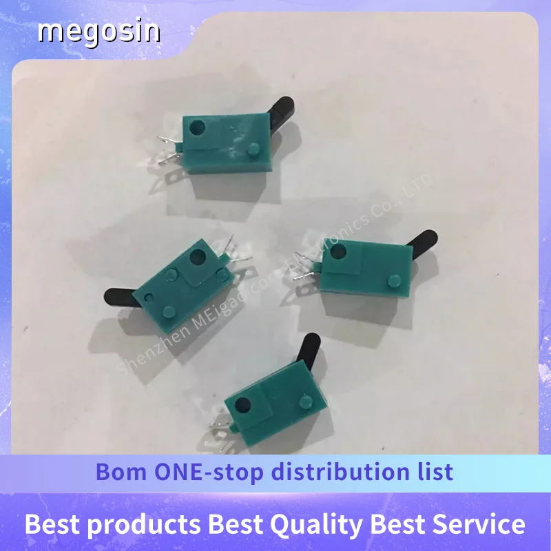 5pcs/lot 2-pin normally open green blade switch can be gently touched to reset the travel limit of the micro detection switch