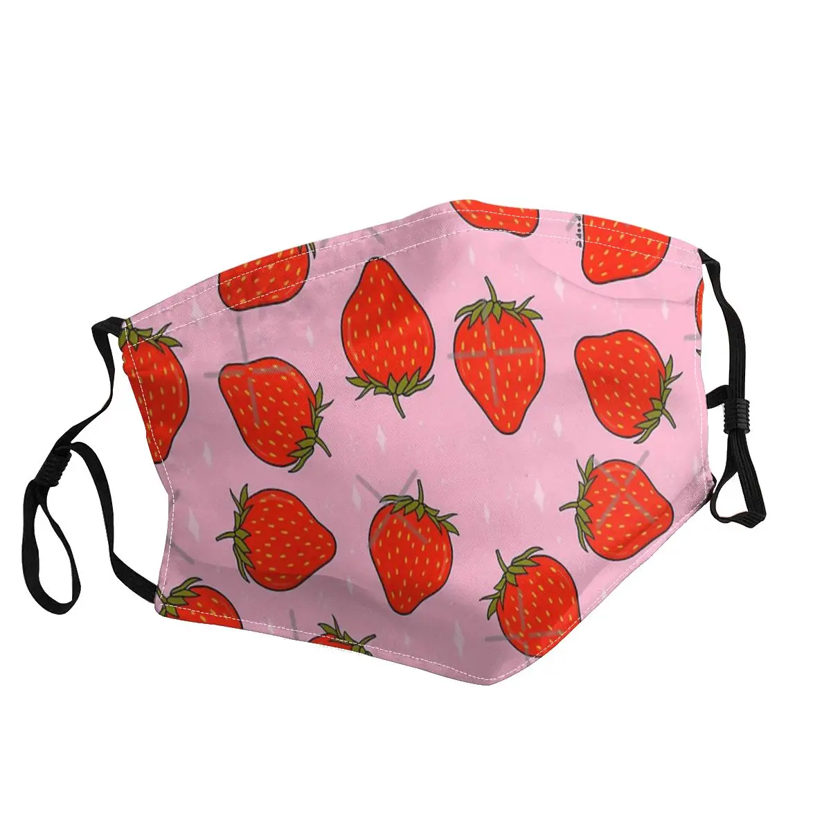 Strawberry Print Fashion Trend Masks Washable Covers