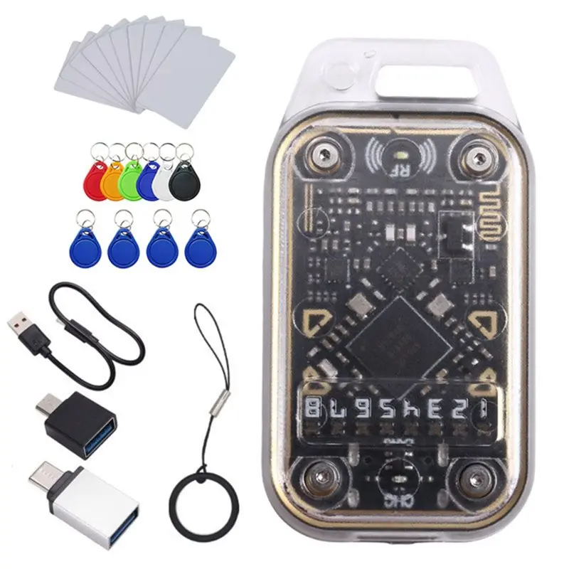 【MUST-HAVE】Chameleon V2.0 RFID Smart Chip Reader Emulator+10XCUID Card/UID Keychain ID IC 125K 13.56Mhz Card Decode NFC Duplicat