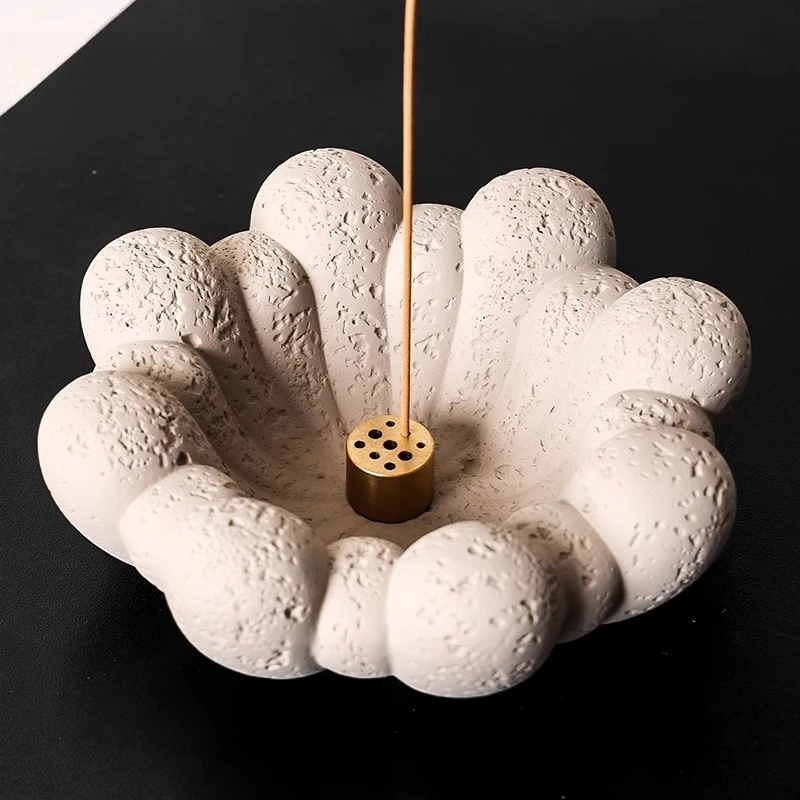 Cement Incense Diffuser Base Modern Living Room Desktop Figurines Bedroom Simple Ornament Nordic Home Decoration Accessories
