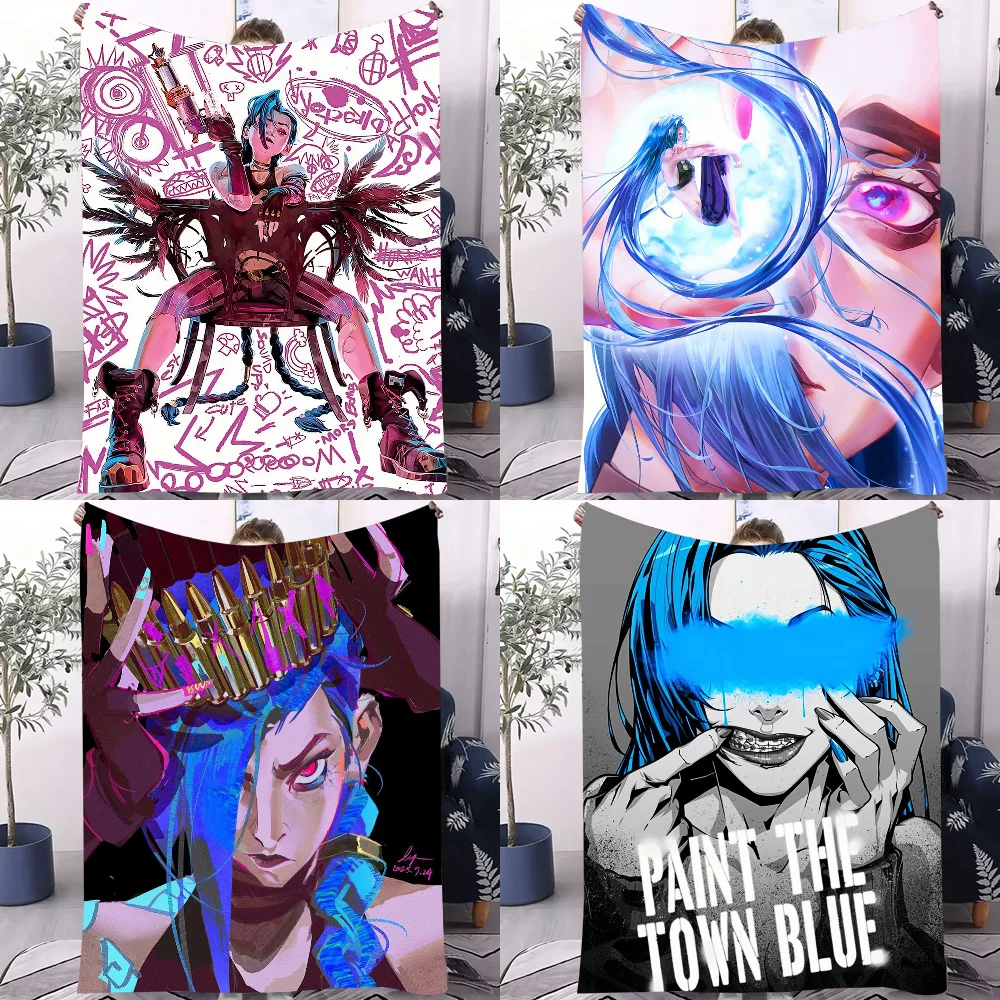 

Cartoon A-Arcane Season 2 Vi J-Jinx Blanket Design Lightweight For Dorms, Naps, Living Room, Office,Sofa