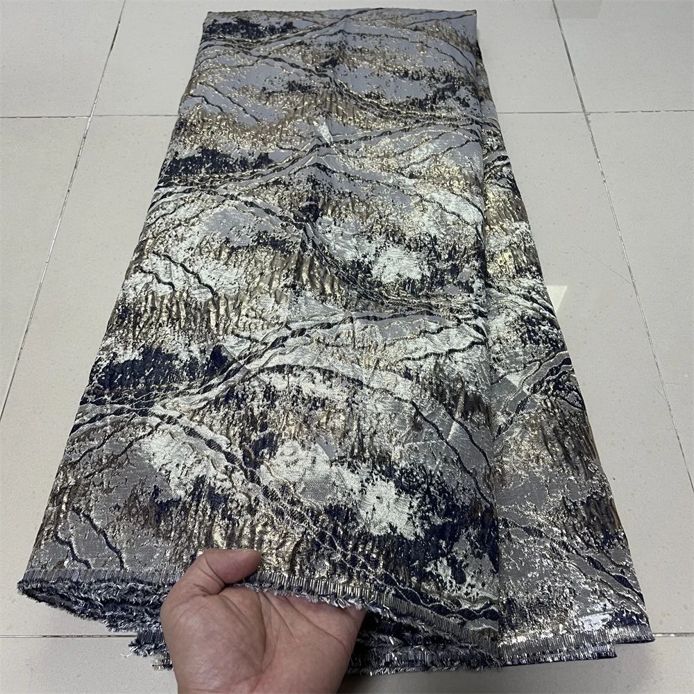 

African Nigerian Tulle Lace Fabric High-Quality Jacquard Organza Embroidery Guipure for Party Prom Latest Design 5 Yard YXZ183