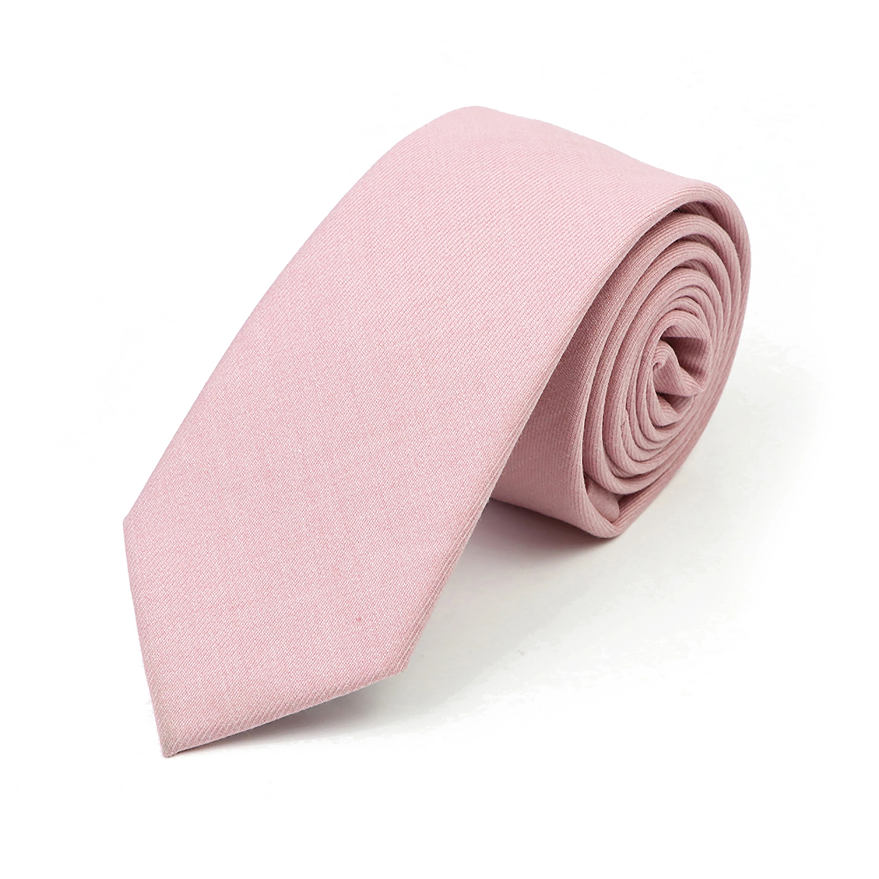 New Macarons Solid Color Men Tie Romantic Light Color High Density 100% Cotton Necktie Narrow Collar Slim Casual Tie Accessories