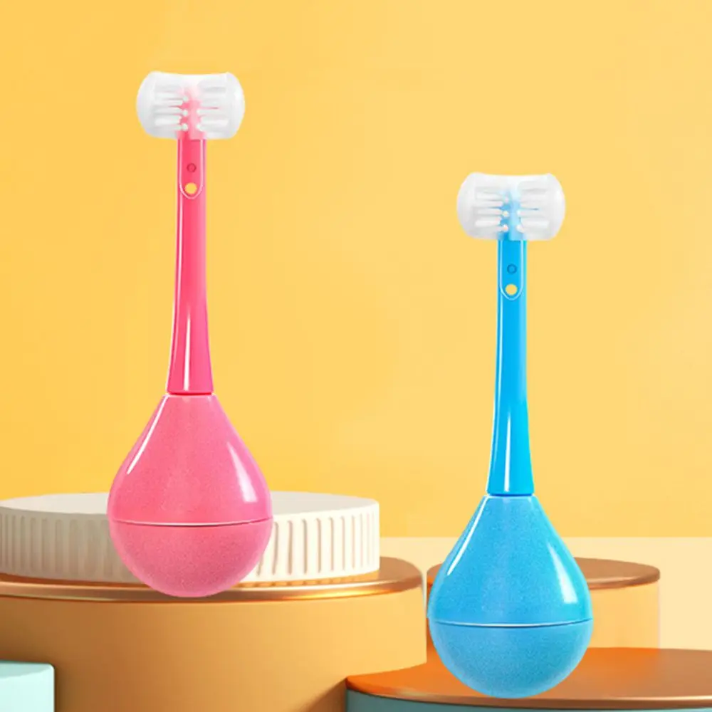 

Oral Health Cleaner Age 2-12 Silicone Brush Children's Toothbrush Three Sided Toothbrush Oral Care Brush Tooth Brush
