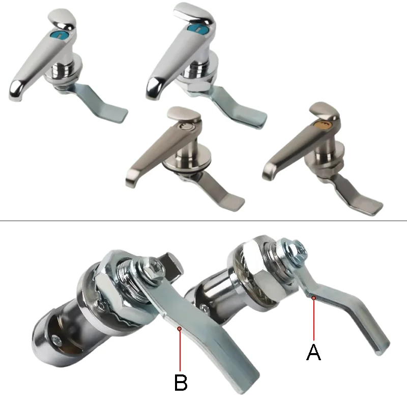 MS308 Cabinet Door Handle Lock Zinc Alloy Stainless Steel with 2 keys Corrosion Resistant for Outdoor Electric Box Locker