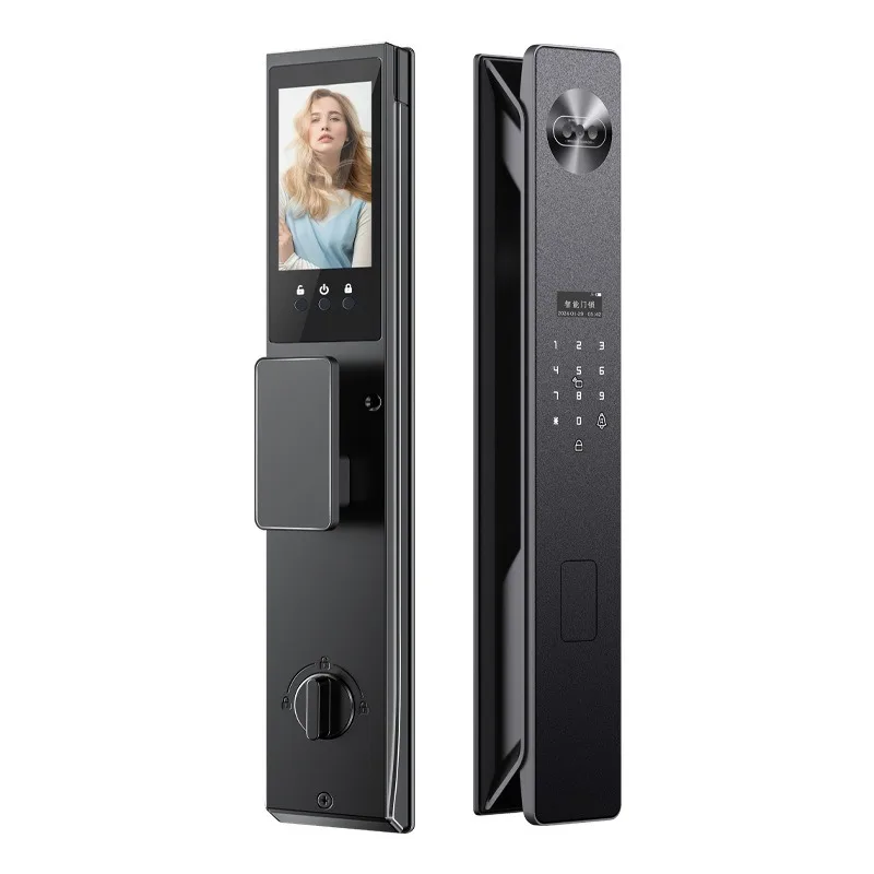 Smart Home Fingerprint Door Lock Keyless Entry Electronic Security Lock Biometric Password Keypad Anti Theft Front Door Handle