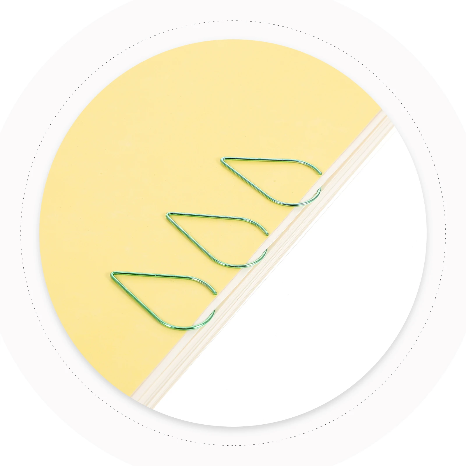 10Pcs Water Drop Shaped Paper Clips Metal Paper Note Clip Office Bills Clamp Decorative Pin Bible Cards Small Steel Clip