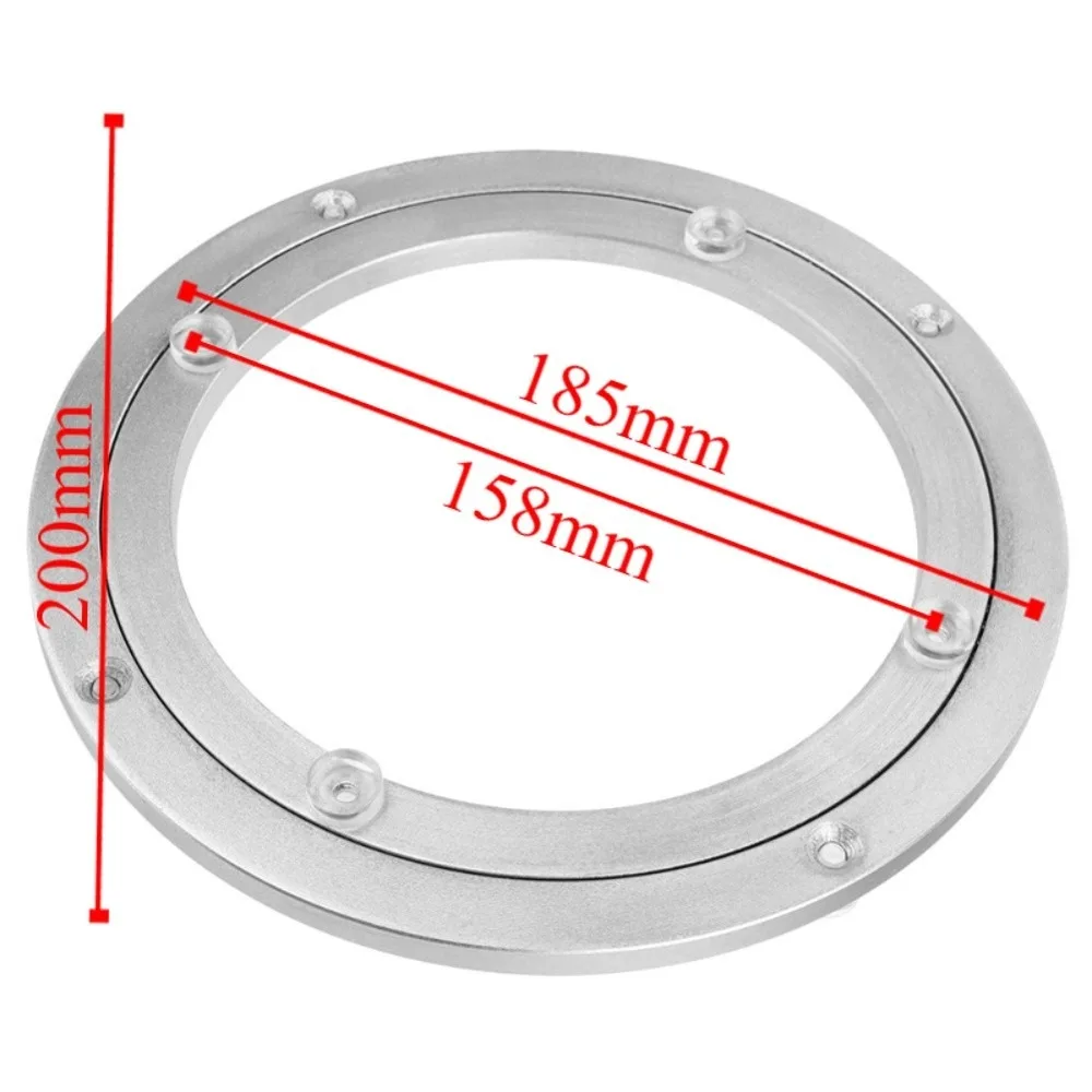 Heavy Duty Turntable Bearing 4.7/5.5/ 8 inch Round Lazy Susan Rotating Bearing Smooth Aluminium Alloy