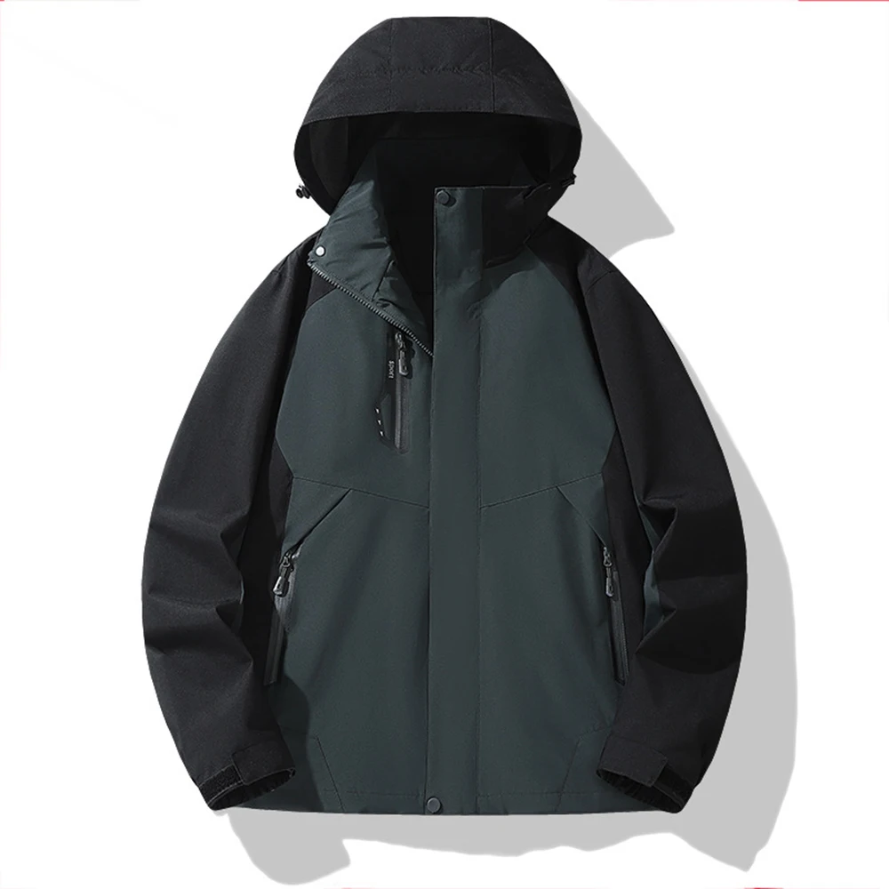고품질 남녀공용 아웃도어 방수 방풍 탈부착 후드 등산용 싱글 레이어 하드쉘 재킷