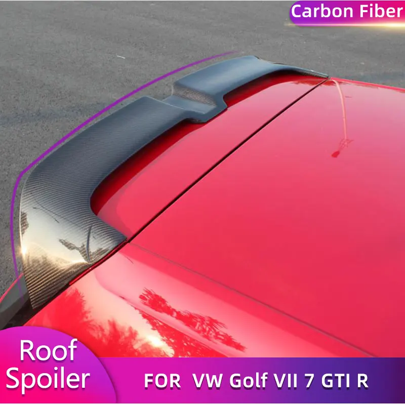 

Carbon Fiber Rear Roof Spoiler Wings for VW Golf VII 7 GTI R Hatchback 2014-2017 Non Standard Car Rear Spoiler Wing Lip ABS