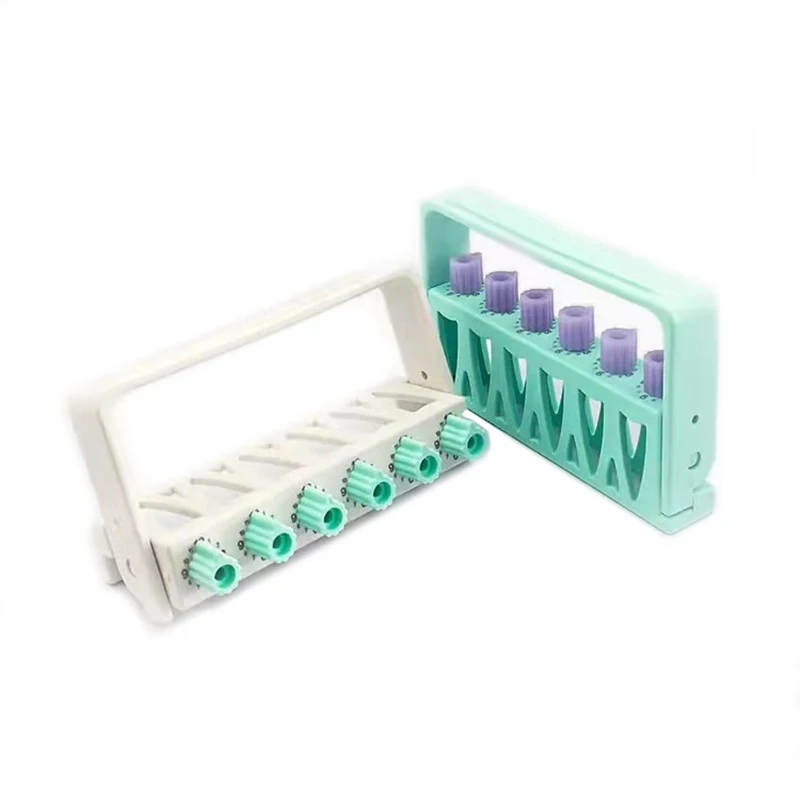 Dental File Counting Sterilizer Rack 6 Holes Counting 12 Times Autoclavable File Rack