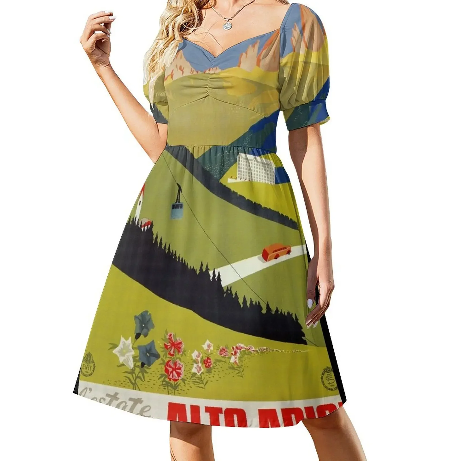 

Vintage Alto Adige South Tirol Italian travel ad Sleeveless Dress dresses korean style Dress women Dress