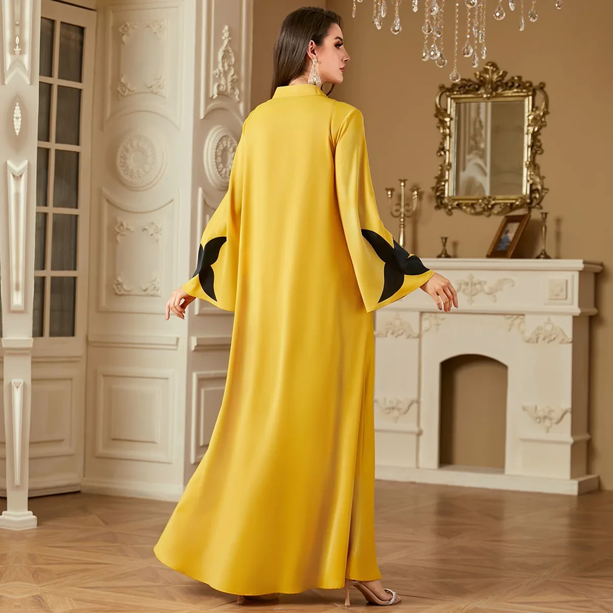 

Мусульманское платье женское Дубай кафтан Абая Рамадан Ид Джеллаба Ислам Гулф Джалабия кафтан Marocian Femme халат Vestidos Musulmane