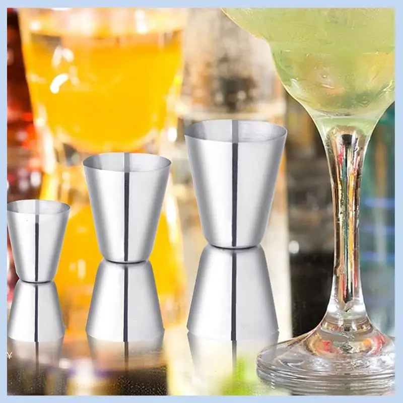 

AS63-1 Set Cocktail Measuring Cups Bar Measure 3/4/5Cl Small Jigger With Inner Scaling Dual Measuring Cups