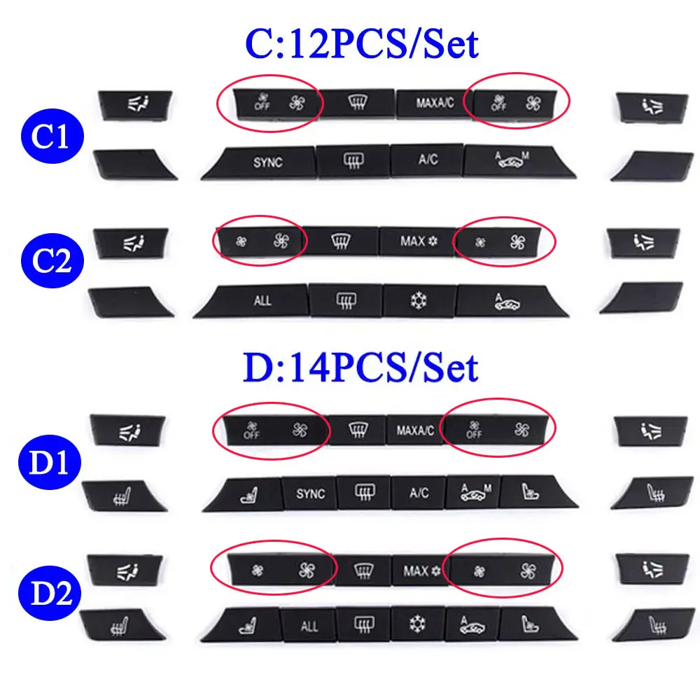 Cubierta de aire acondicionado para salpicadero de coche, botón de Control de calentador de CA para BMW serie 5, 6, 7, X5, X6, F10, F18, F06, F12,