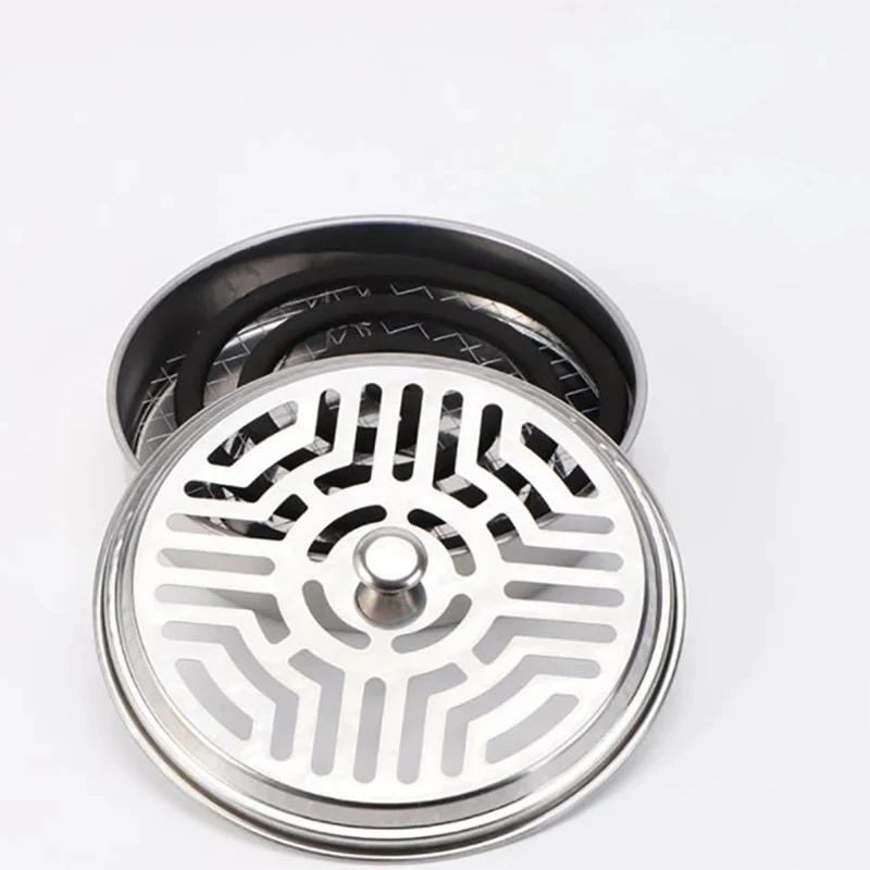 Mosquito Coil Box with Cover Round Mosquito Coil Tray Easy To Clean Anti-Mosquito Supplies Mosquito Coils Holder Stainless Steel
