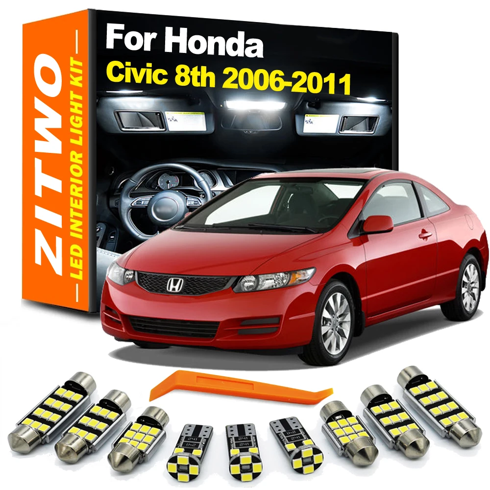 

9 шт., Детский комплект Canbus для Honda Civic 8 MK8 8 поколения 2006 2007 2008 2009 20210 номерной знак