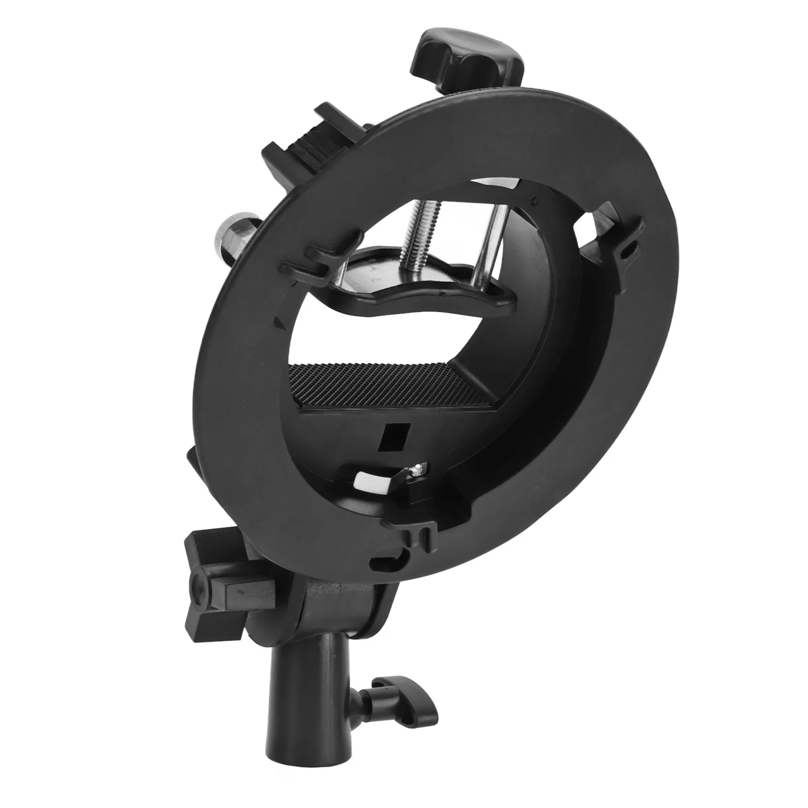 S Type Bracket for Bowens Mount Holder ABS Black S Type Bracket Holder for Flash Snoot Softbox Beauty Dish Reflector Umbrella