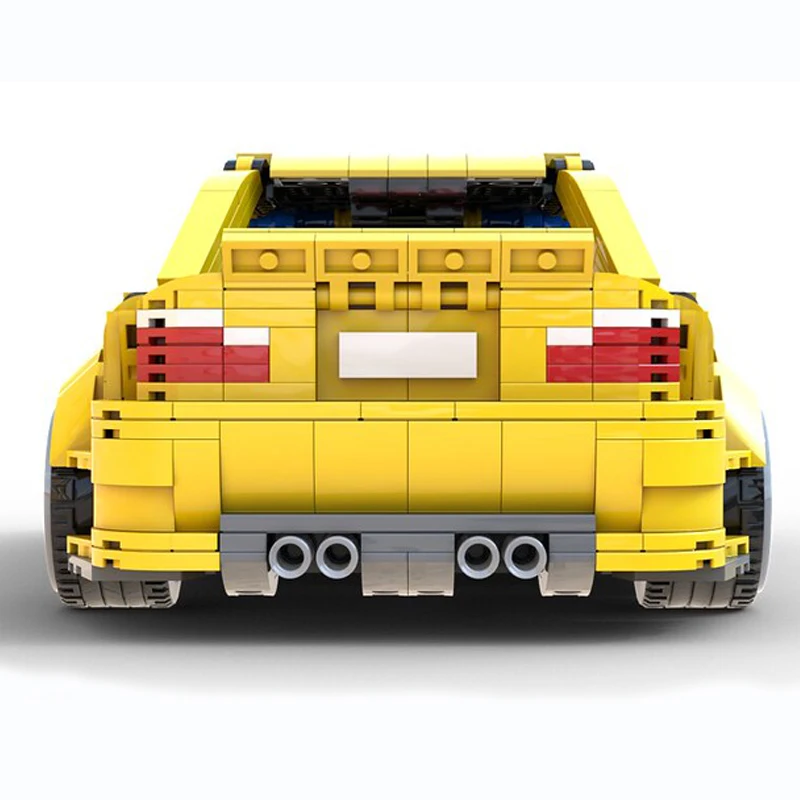 New 1244PCS E46 M3 GTR Supercar Racers Vehicles Sports Car Fit MOC-45363 HighhModel Building Blocks Bricks Toys DIY Gift Kid