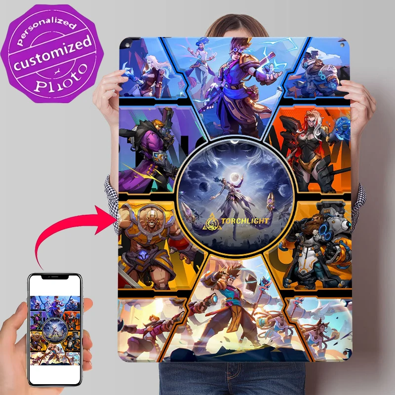 Torchlight Infinite Game Characters Tinplate Poster Customized Wall Art Retro Vintage Metal Signs for Fans Garage Decoration