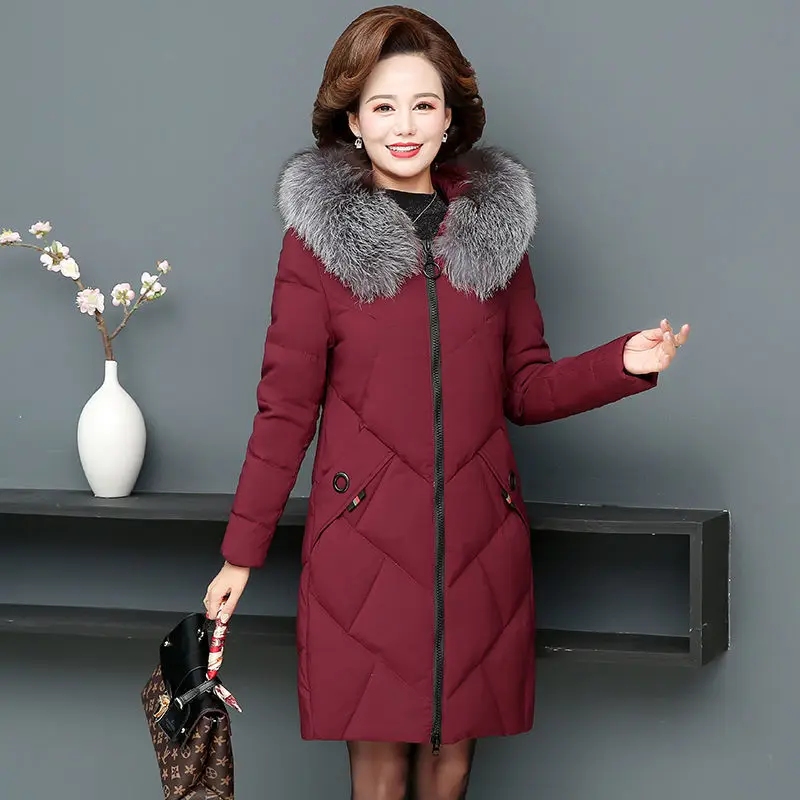 Women's Jacket 2024 New Winter Temperament Slim Parka  Cotton  Casual Warmth    Coat P35