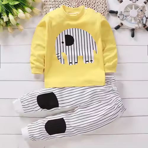 Kids Clothes Children Sets Children's Clothing Boys Girls CottonAutumn winter Clothing Pants Sleepwear Underwear Christmas Gift - Image 3