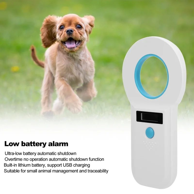 

Microchip Pet Tag Reader Scanner for RFID 34.2Khz/125Khz Rechargeable, Compatible with EMID/FDX-B Tags