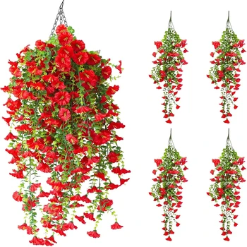 1/2Pcs Artificial Flowers Vine Morning Glory Wedding Bridal Home Room Table Festival…