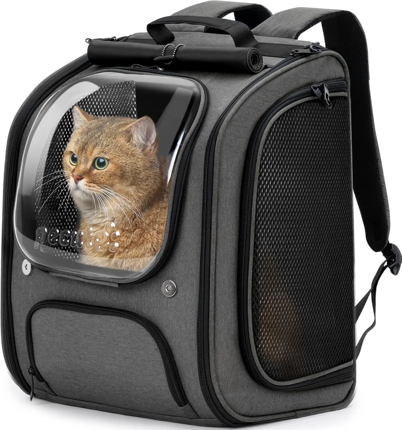 

Cat Backpack Carrier, Large Space Cat Bubble Backpack, Breathable Cat Carrier, Shaded Dog Backpack Carrier, Ergonomic 3D Desi