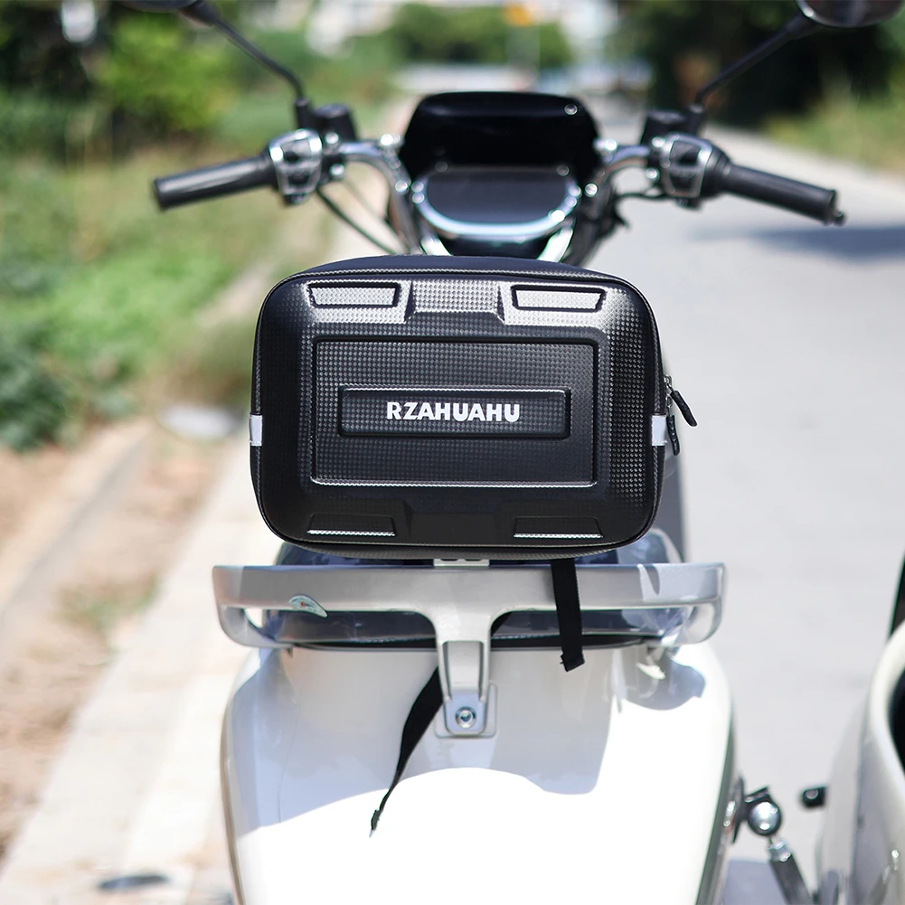 

7/9L Motorbike Storage Bag Waterproof Motorbike Back Seat Pack Reflective Large Capacity for Outdoor Travel