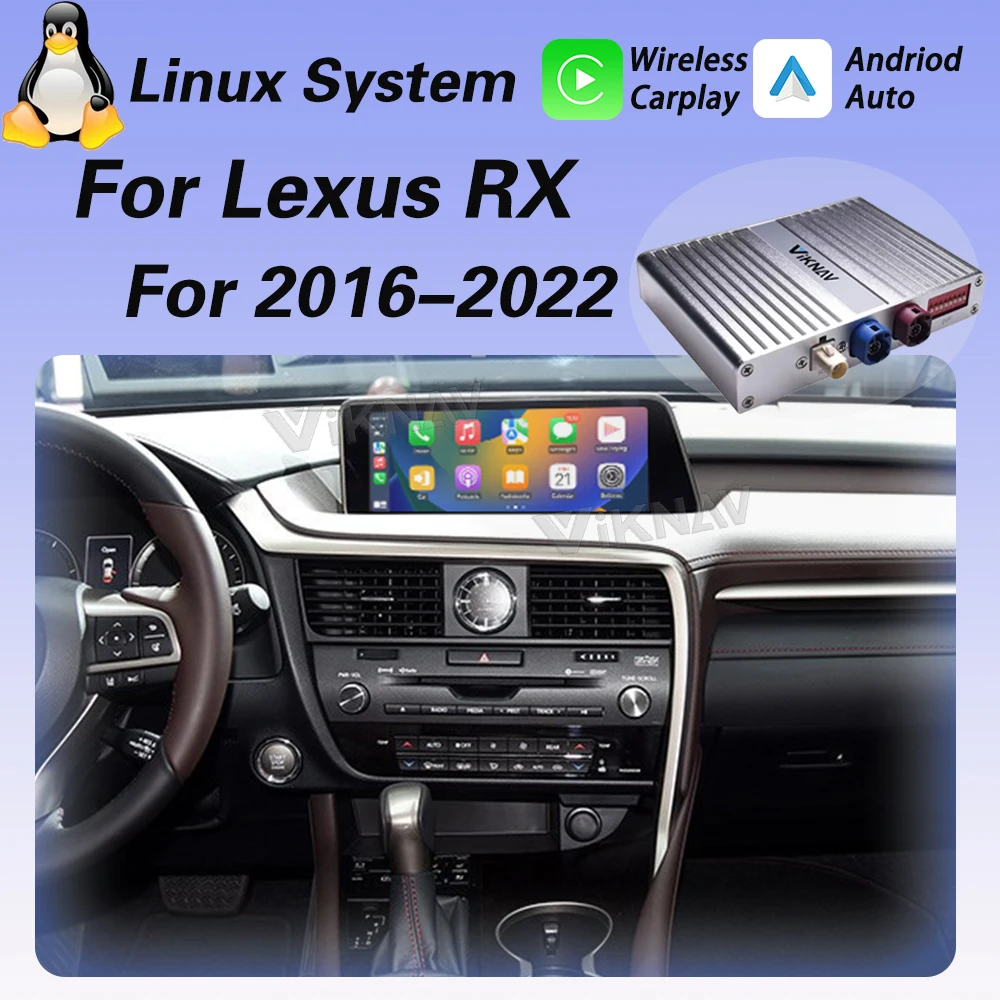 

Viknav для Lexus RX 2016-2022 Linux интерфейсная коробка подходит для оригинального автомобиля OEM экран беспроводной Apple CarPlay Android авто