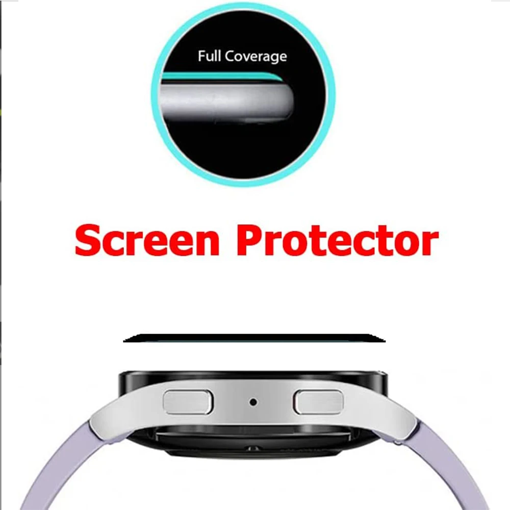 Screen Protector For Samsung Galaxy Watch5 40mm 44mm Smart Watch HD Scratch Resistant 3D Curved Laminate Film For Galaxy Watch 4