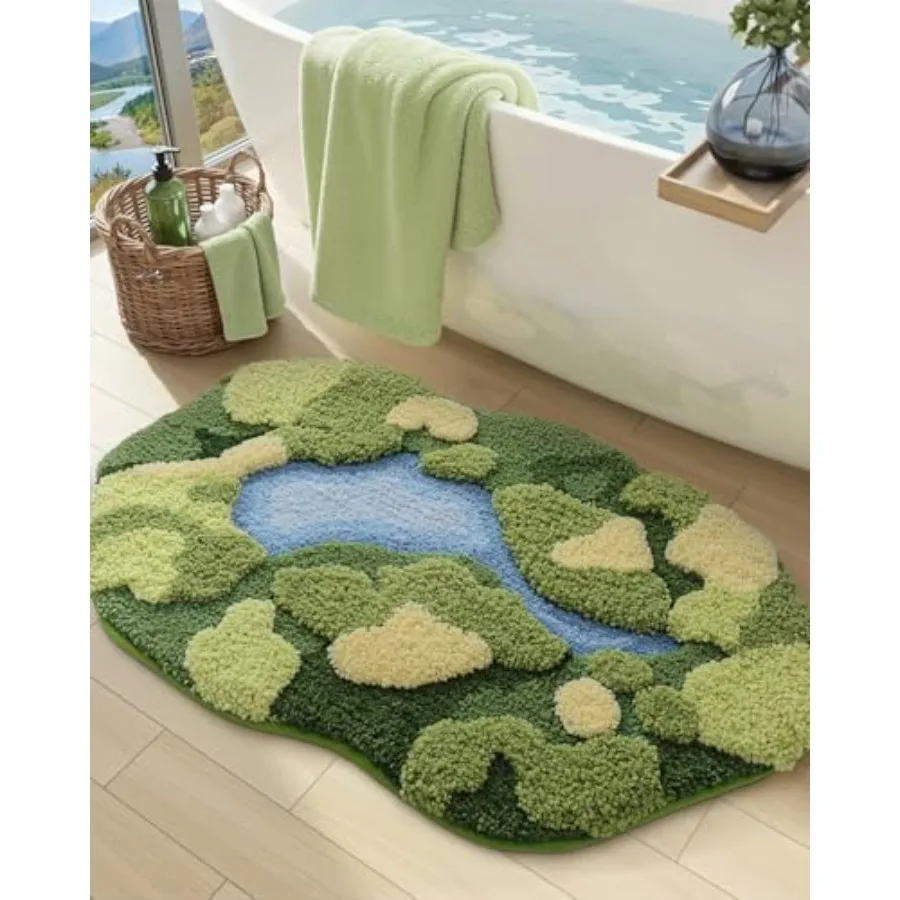 

Bath Mat Ultra Thick Soft Bathroom Rug Water Absorbent Non Slip Microfiber Rugs for Shower Floor Sink Bedroom Home Accessories