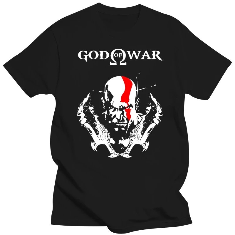 Men t shirt God of War Kratos Black Cool Top  Clothes t-shirt novelty tshirt women