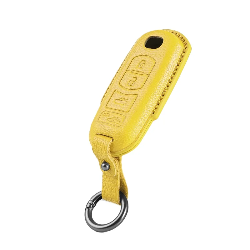 

Premium Sheep Leather Key Cover Case for Mazda CX-5 / CX-4 / CX-3 / MX-5 / Atenza (2024) - Protective Key Fob Shell Keychain