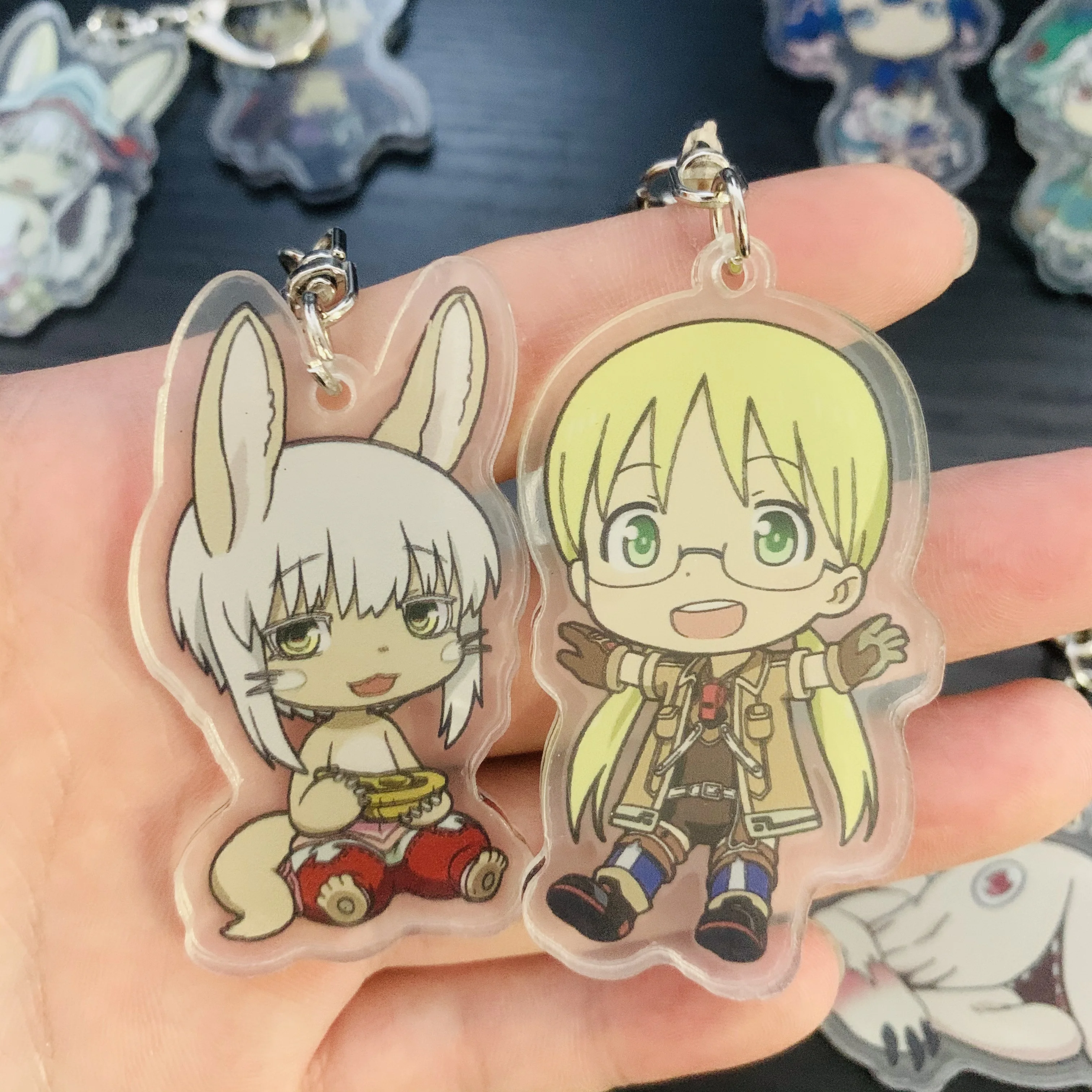 Japan Hot Anime Made in Abyss Character Model Cosplay Acrylic Key Chains Bag pendant decorative accessories Key Ring Fans Gifts